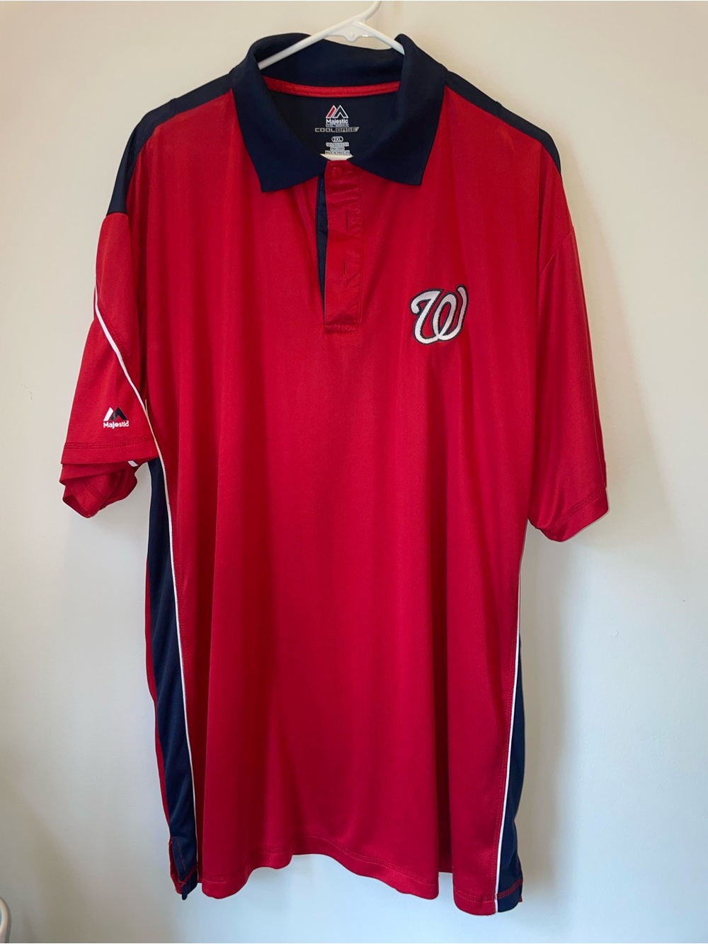Majestic Washington Nationals Red Polo Shirt